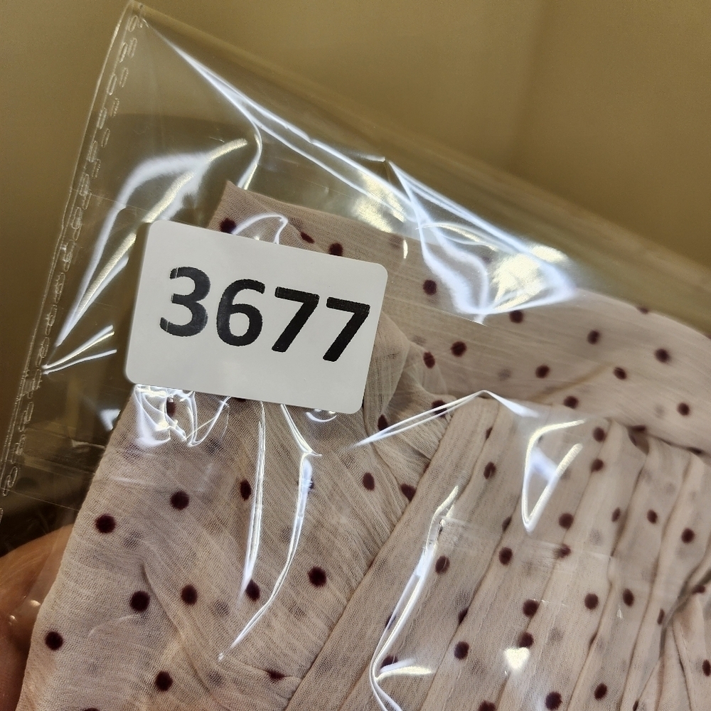 LC Lauren Conrad Cream and Red Polka Dot light weight blouse size L fits M - Picture 12 of 12